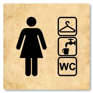 Šatna ženy, wc, 100x100mm, pergamen, Nevada